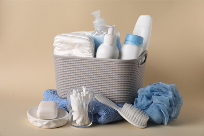 Items used for caring for a baby