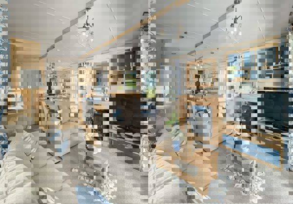 Internal of a Caravan Open Plan Lounge