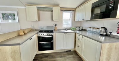 Internal of a caravan kitchen