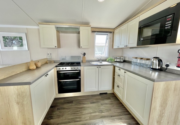 Internal of a caravan kitchen