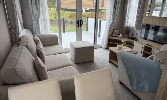 Internal of a caravan lounge