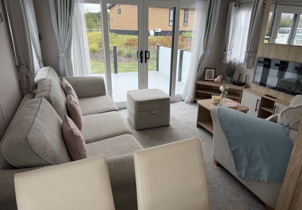 Internal of a caravan lounge