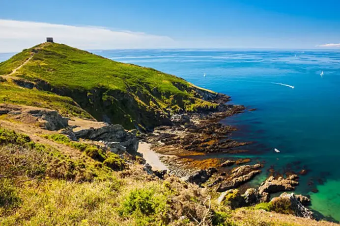 View of the sea by Rame Head