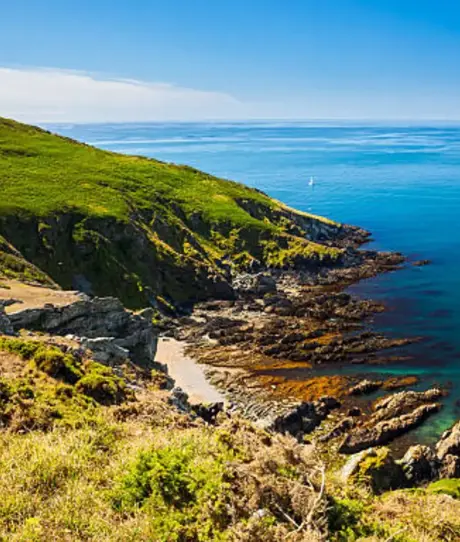 View of the sea by Rame Head