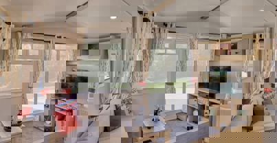 Internal of Caravan Open Plan Living Area