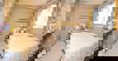 Internal of a Caravan Master Bedroom