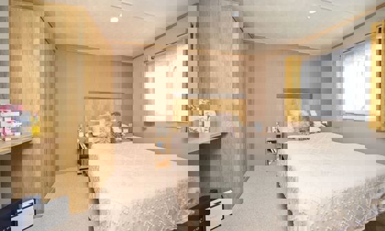 Internal of a Caravan Master Bedroom