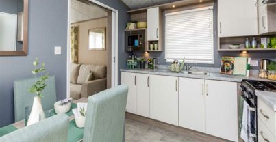 Internal of a Caravan Kitchen Diner