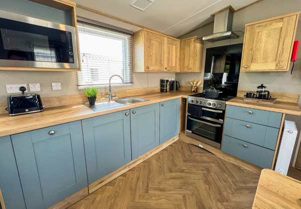 Internal of a caravan kitchen