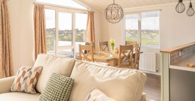 Dining area with modern farmhouse table and chairs