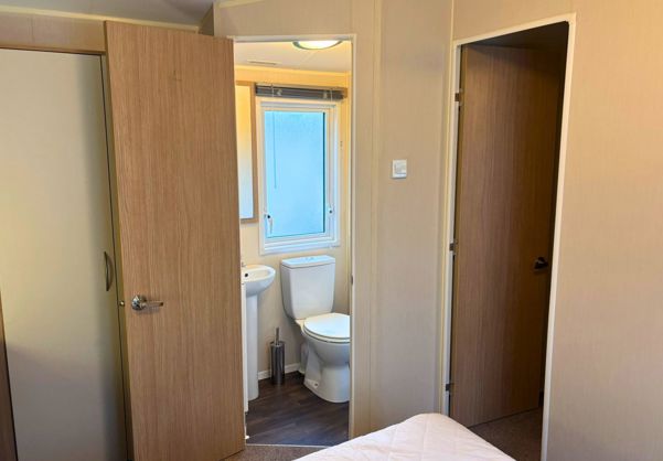 Internal of a caravan ensuite bathroom