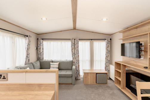 Internal of a caravan lounge
