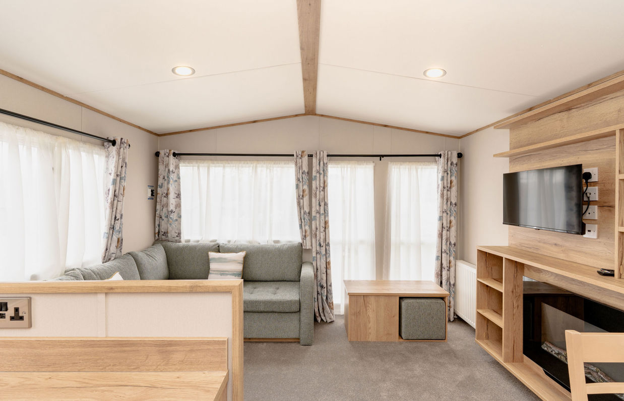 Internal of a caravan lounge