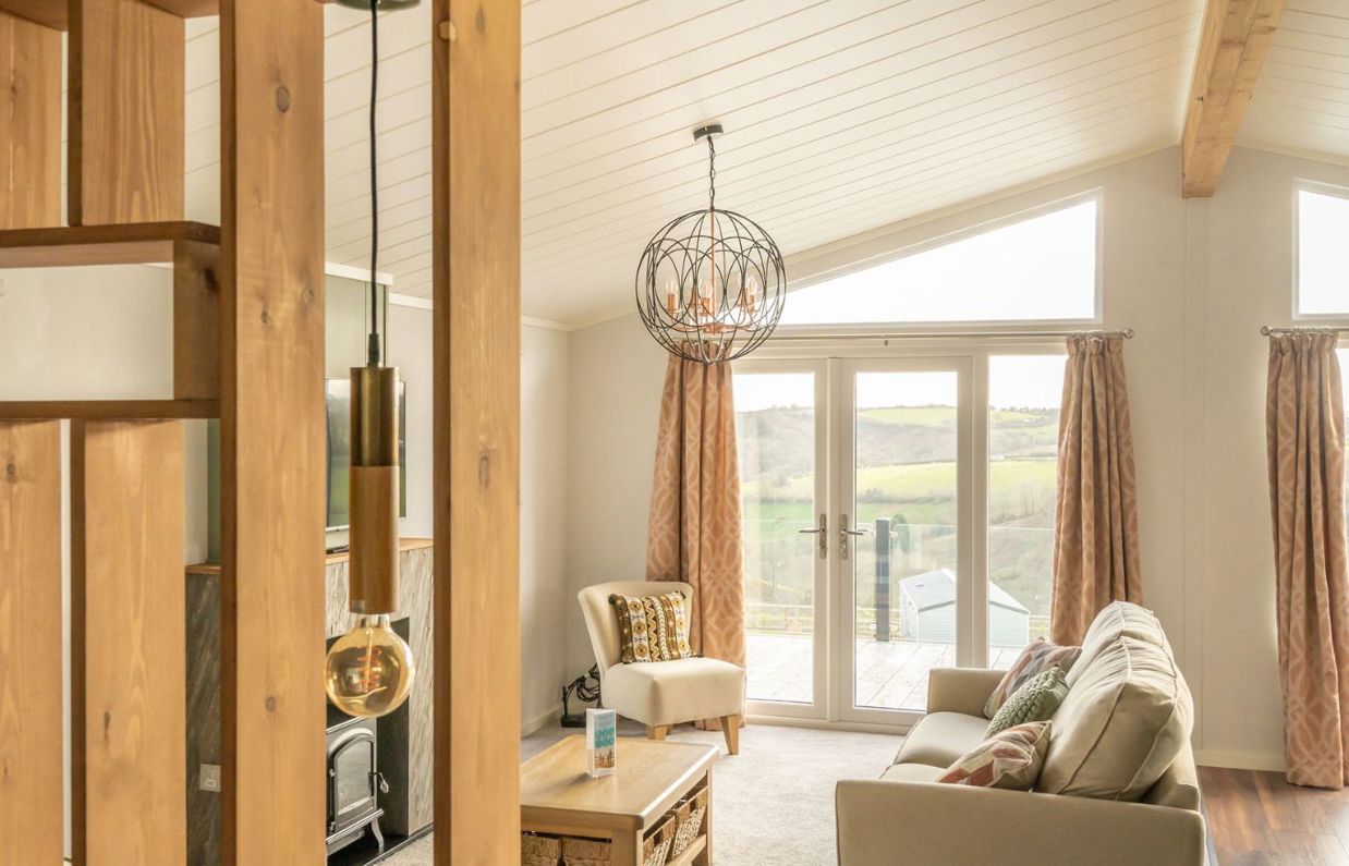 Internal of a luxury lodge open plan lounge