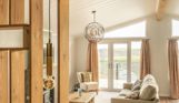 Internal of a luxury lodge open plan lounge