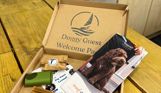 A dog welcome pack for guests with dogs at Tregoad Holiday Park