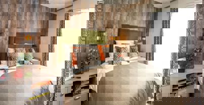 Internal of a Caravan Master Bedroom