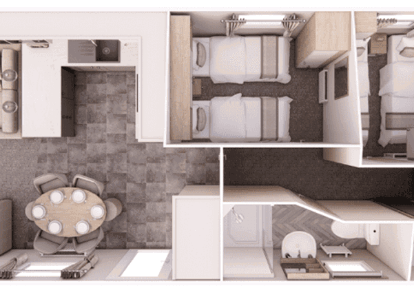Floorplan of a caravan