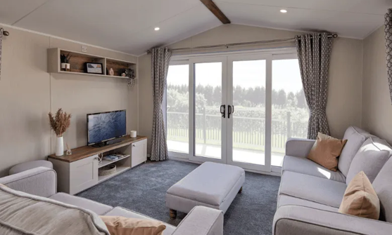 Internal of a caravan lounge