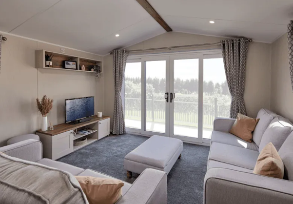 Internal of a caravan lounge