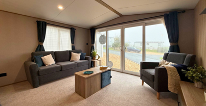 Internal of a caravan lounge