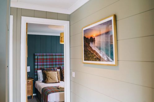 Internal of a luxury lodge bedroom