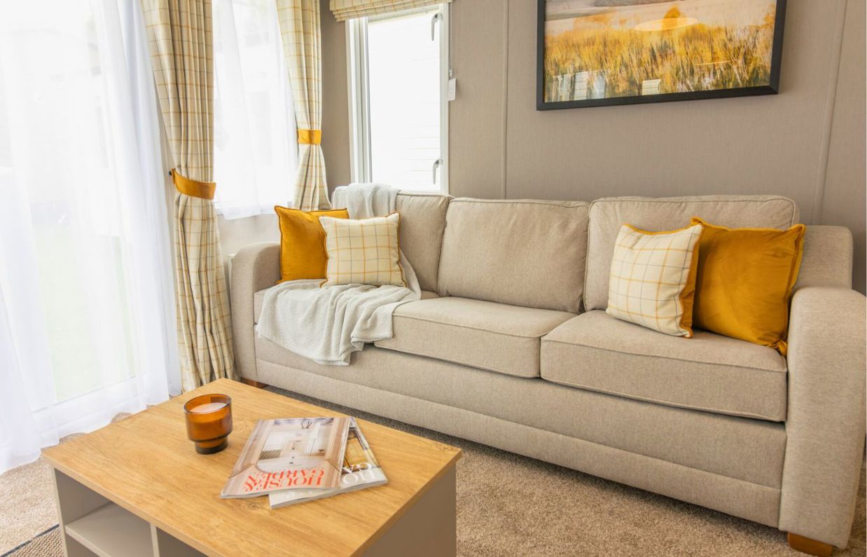 Internal of a caravan lounge