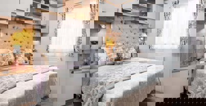 Internal of a Caravan Master Bedroom