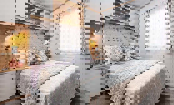 Internal of a Caravan Master Bedroom