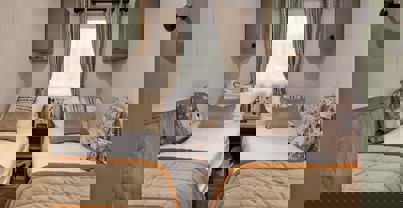 Twin bedroom with various storage space