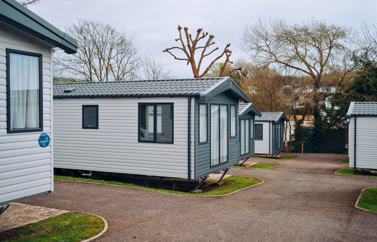 External of a caravan on pitch