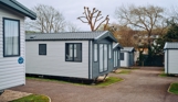 External of a caravan on pitch