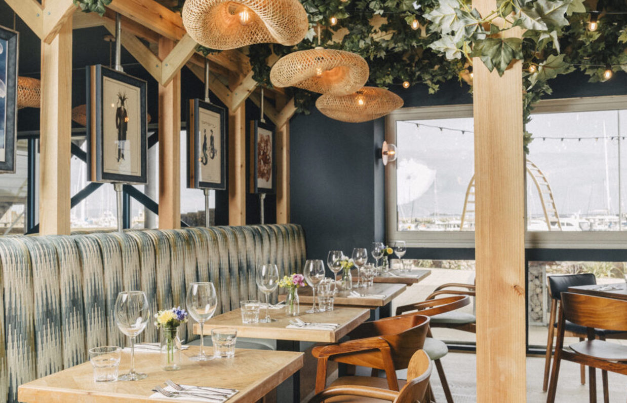 The internal of a contemporary modern restaurant by Portland Marina