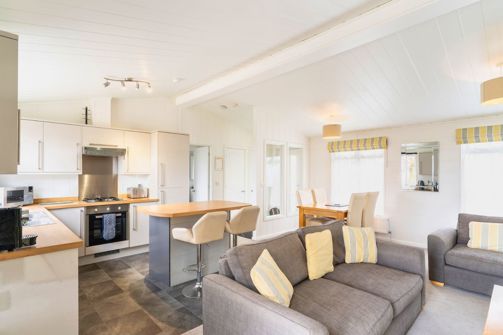 Internal of a lodge open plan living space