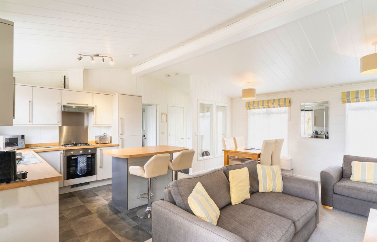 Internal of a lodge open plan living space