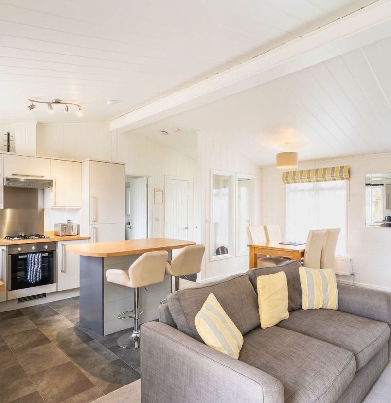 Internal of a lodge open plan living space