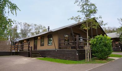 External of safari tent with veranda