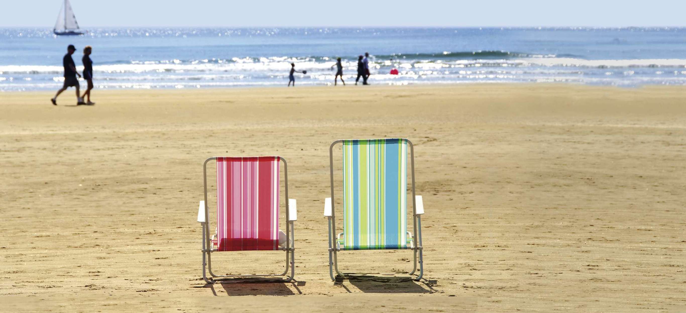 Deckchairs on weymouth beach