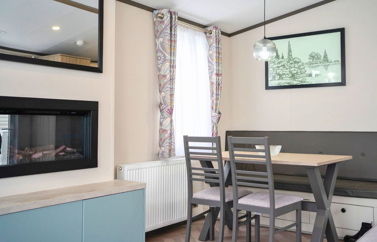 Internal of caravan dining area