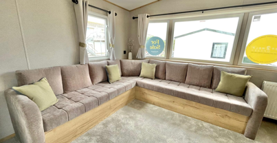 Internal of a caravan lounge