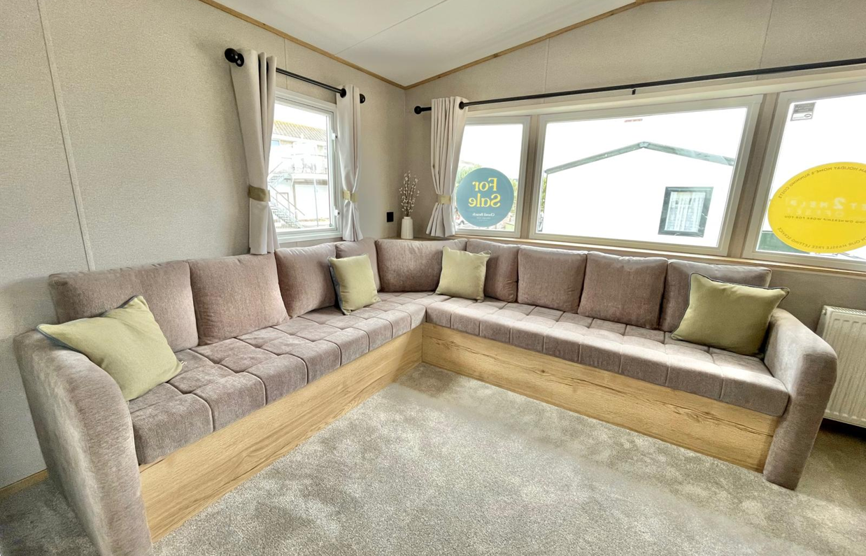 Internal of a caravan lounge