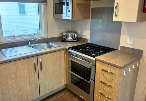 Internal of a caravan kitchen