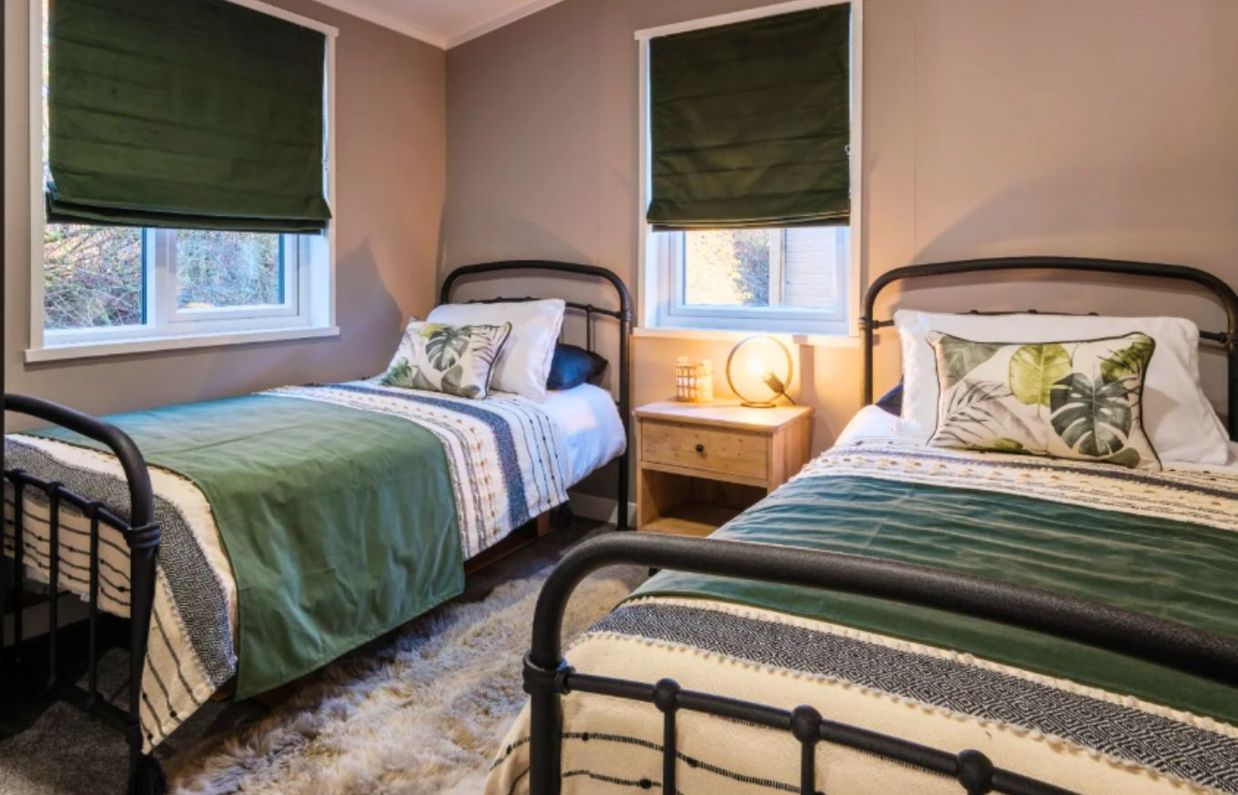 Internal of a lodge twin bedroom