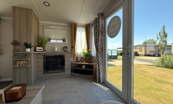 Internal of a caravan lounge