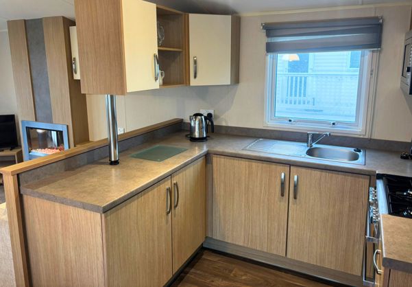 Internal of a caravan kitchen