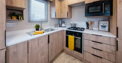 Internal of a Caravan Kitchen