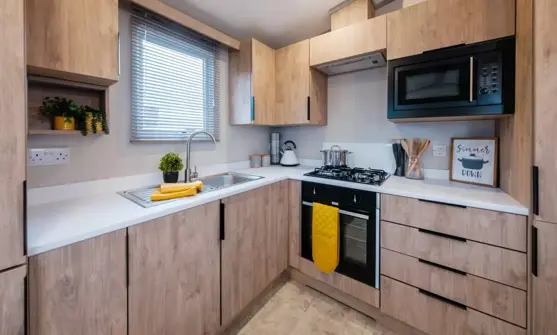 Internal of a Caravan Kitchen