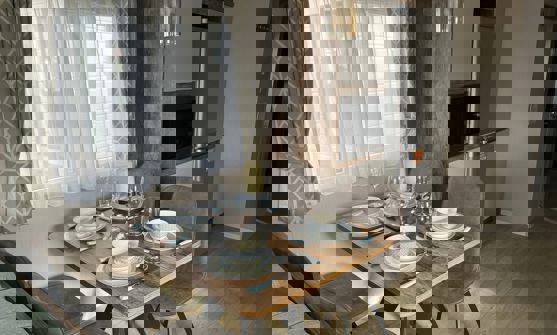 Internal of a Caravan Dining Area