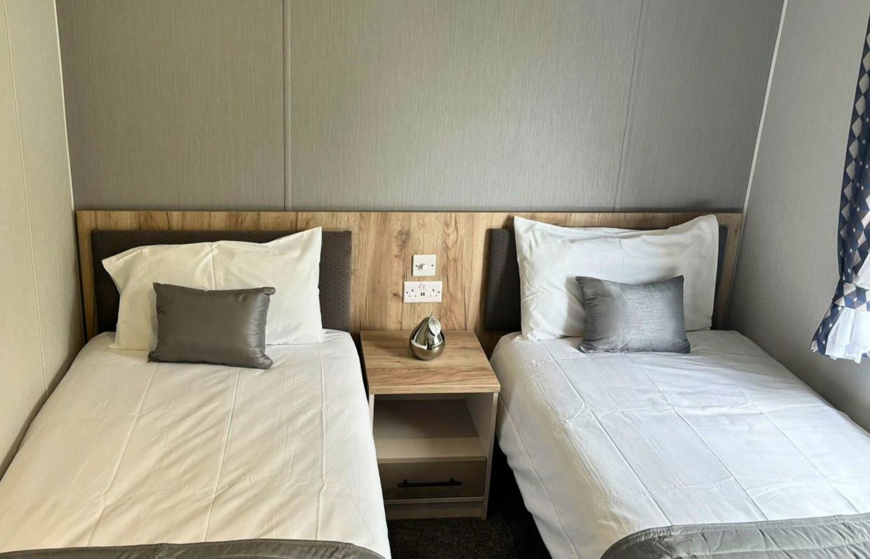 Internal of a lodge twin bedroom